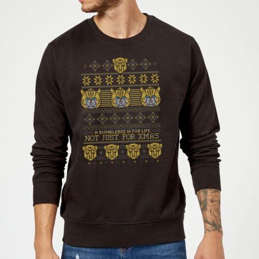 Bumblebee Classic Ugly Knit Christmas Jumper - Black - S
