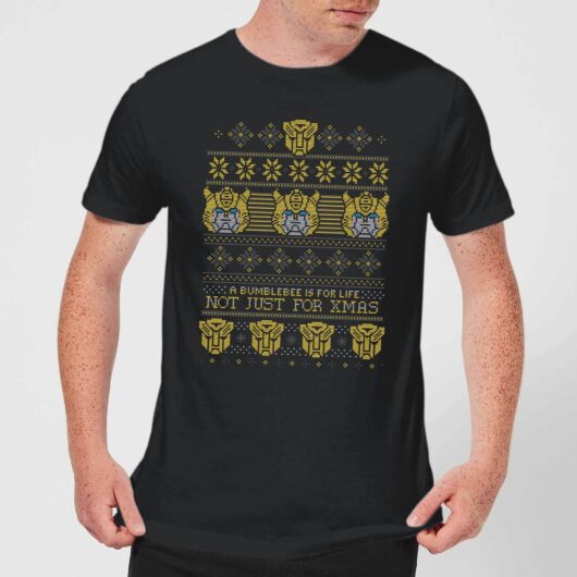 Bumblebee Classic Ugly Knit Men's Christmas T-Shirt - Black - S