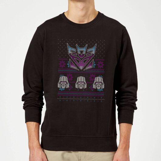 Decepticons Classic Ugly Knit Christmas Jumper - Black - S