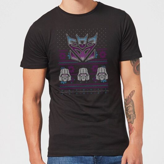 Decepticons Classic Ugly Knit Men's Christmas T-Shirt - Black - S