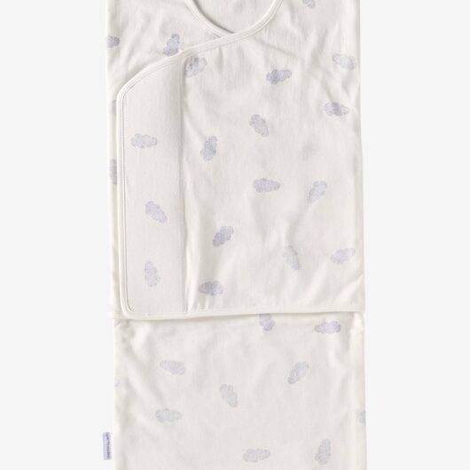 Jersey Knit Swaddle, Size 2 printed white