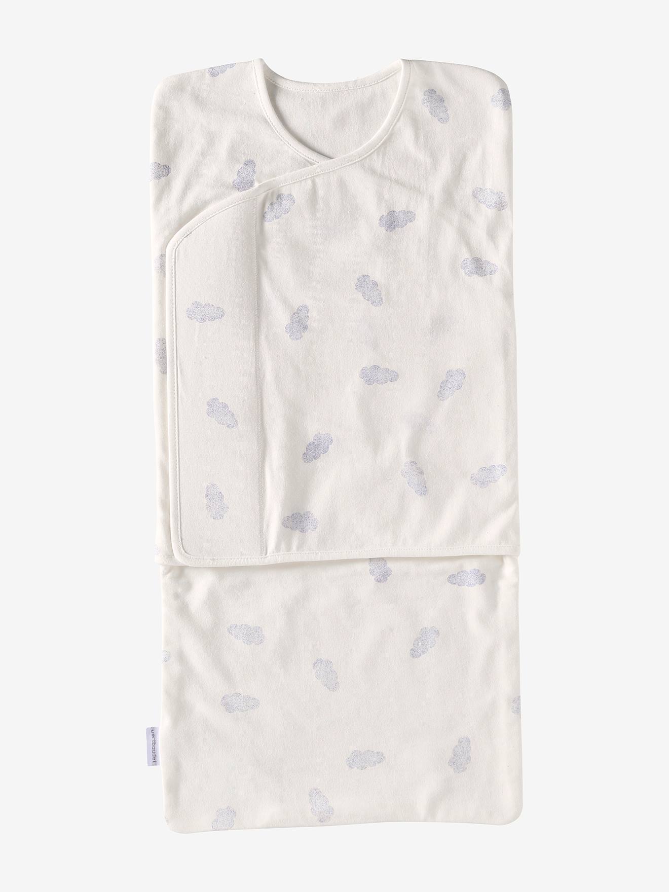 Jersey Knit Swaddle, Size 2 printed white
