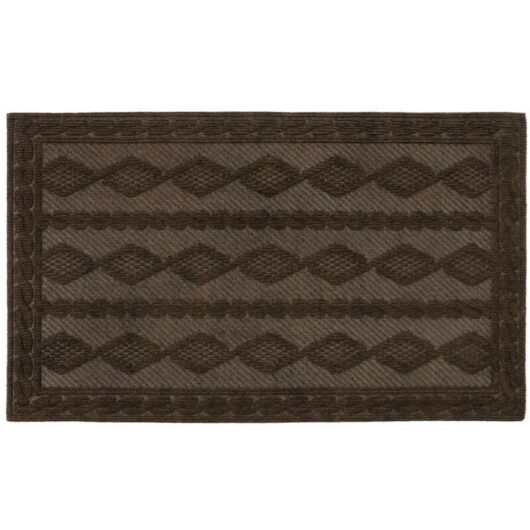 Knit Rubber Backed Indoor Doormat, 40x60cm, Brown