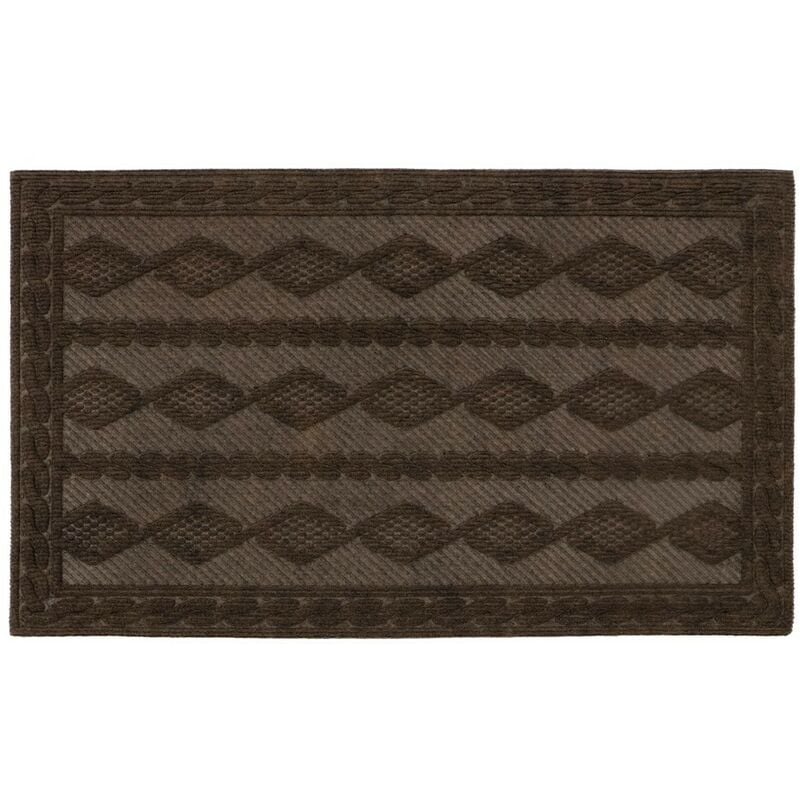 Knit Rubber Backed Indoor Doormat, 40x60cm, Brown