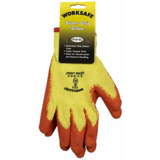 Sealey - Super Grip Knitted Gloves Latex Palm (X-Large) - Pair 9121XL