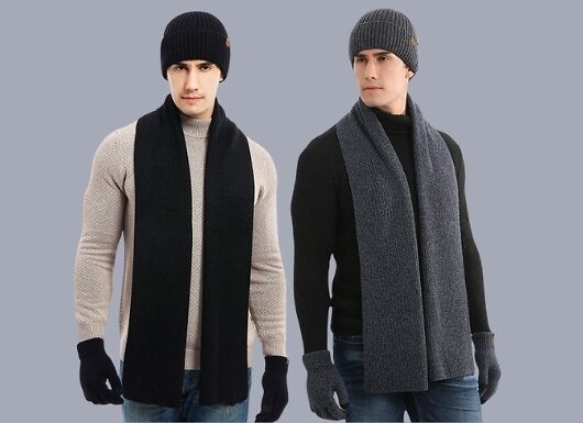 Woolen Winter Knitted Hat, Scarf and Gloves Set - 6 Colours