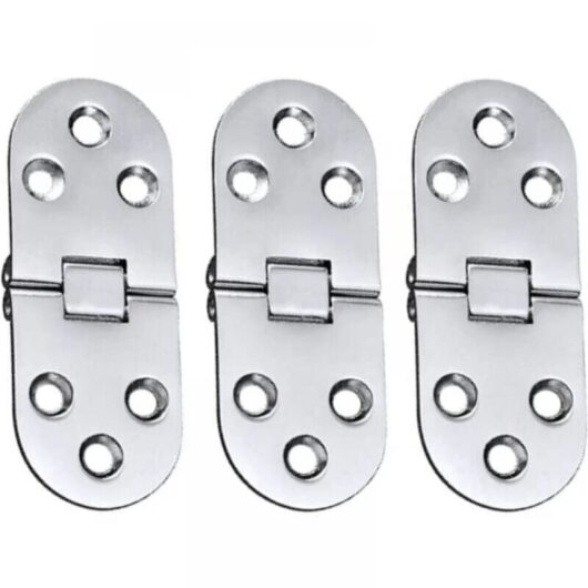 3Pcs Alloy Table Hinges (Silver) Stainless Steel Folding Door Hinge for Drawer Table Desk Sewing Machine Silver