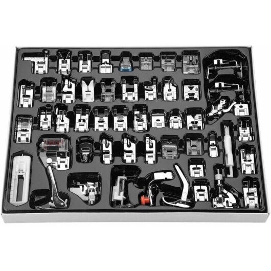 52pcs Presser Feet Professional Stitch Walking Foot Multi-Functional Sewing Machine Part for Brother, Singer and Home Sewing Machine