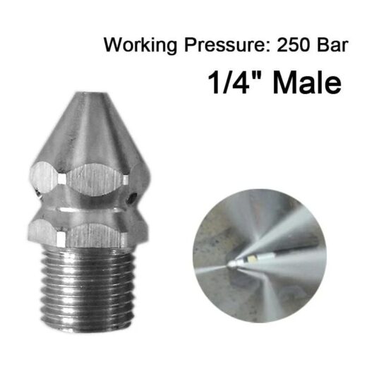Cleaning Nozzle Pressure Washer Drain Sewer Cleaning Hose Spray Nozzle 4 Jet Garden Accessories Tools High Quality Front Hole