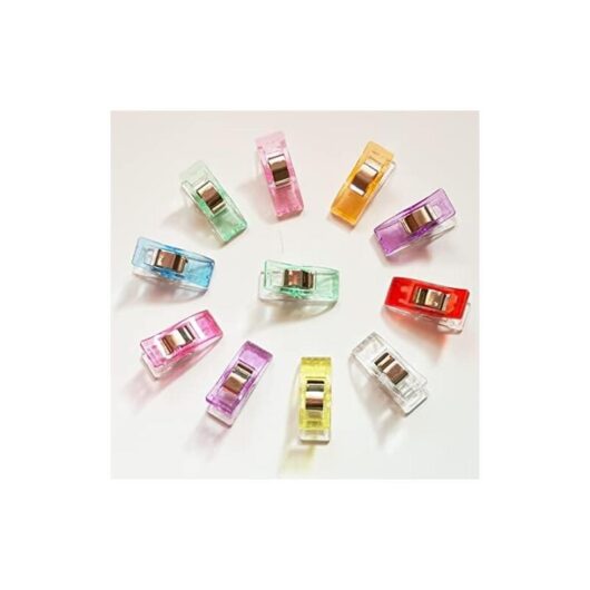 Csparkv - 100PCS Sewing Clips, Plastic Sewing Clips Assorted Colors, Wonder Sewing Fabric Craft Clips
