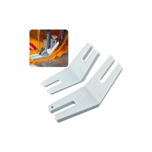 Csparkv - 2Pcs Sewing Machine Presser Foot Tool Bulky Sewing Aid Straight Stitch Foot Sewing Guide White Plastic Sewing Machine Accessories