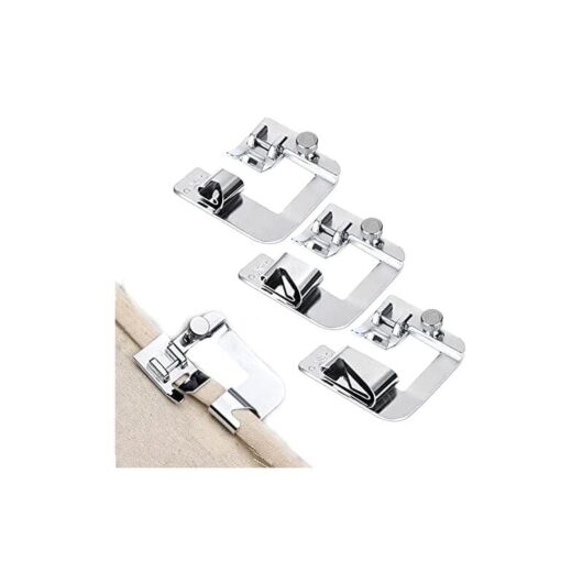 Csparkv - Sewing Machine Presser Foot 3 Sizes Sewing Machine Hemmer Foot Kit Rolled Hem Presser Foot for Most Sewing Machines with Low Shaft Adapter