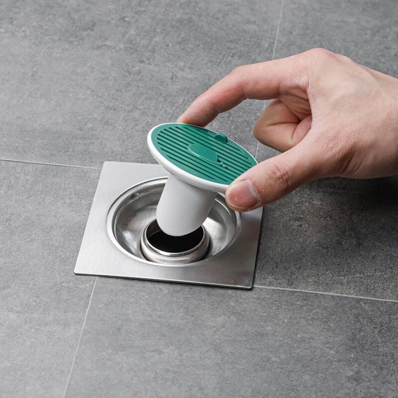 Cyslmuk - 1pc Bathroom Sink Drain Strainer Green Anti-odor Bathtub Stopper Anti-clogging Anti-backflow Sewer Floor Drain Core