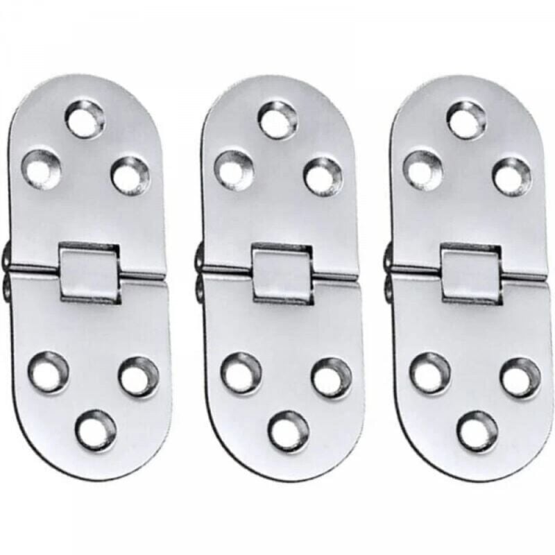 Cyslmuk - 3PCS Alloy Table Hinges Stainless Steel Door Hinges Folding Flap Hinges Table Hinges Folding Hinges Alloy Flip Hinges For Drawer Table Desk