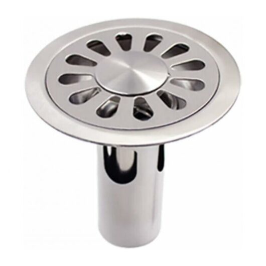 Cyslmuk - Brushed Stainless Steel Round Floor Drain, Sewer Odor Detector, Suitable for Bathroom, Kitchen, Laundry, Garden