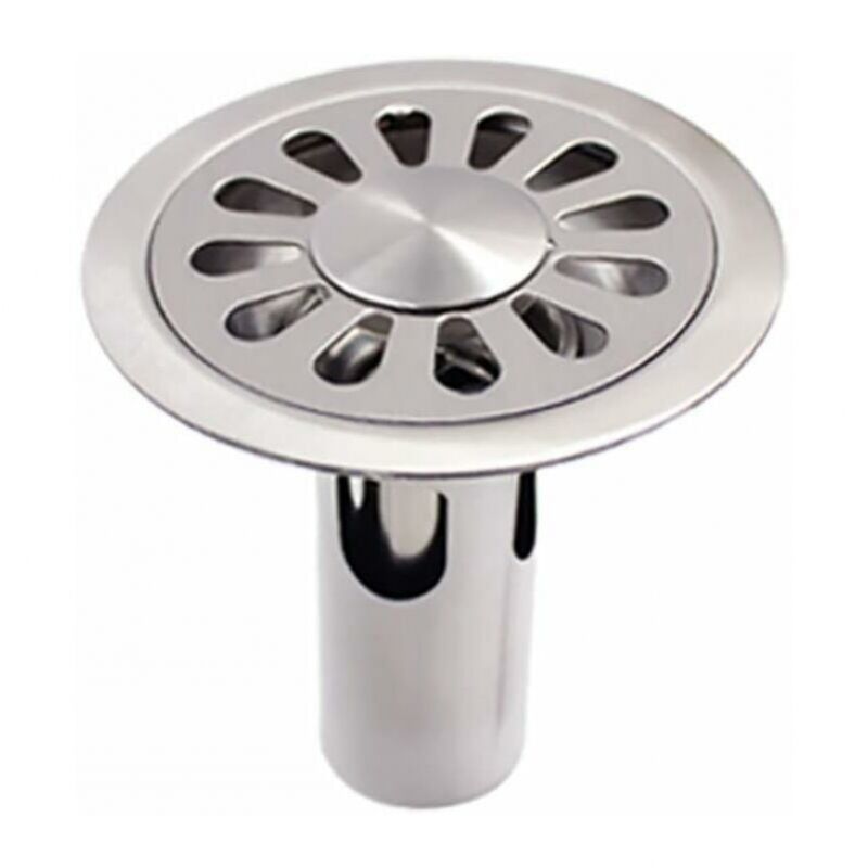 Cyslmuk - Brushed Stainless Steel Round Floor Drain, Sewer Odor Detector, Suitable for Bathroom, Kitchen, Laundry, Garden