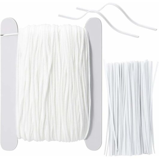 Elastic bands and nose clips, length 50M 3mm Rubber bungee cord with 100 pieces of nose bridges for sewing and diy crafts