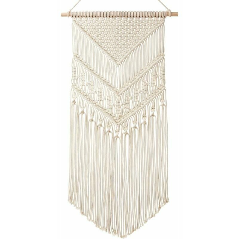 Hoopzi - Macrame Wall Hanging Plant Hanging Rope Bohemian Knitted Cotton Decor Tapestry, 76 x 35.6 cm
