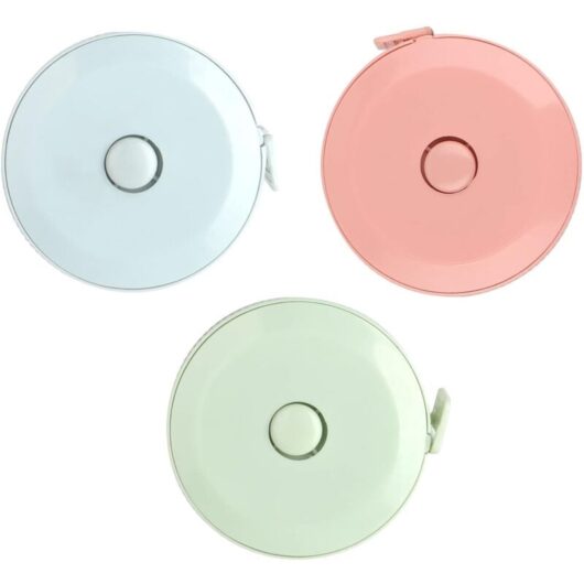 Linghhang - 3 Pieces 1.5m Tape Measure, Double Sided Retractable Measuring Tape, Flexible for Diet Sewing Tailor