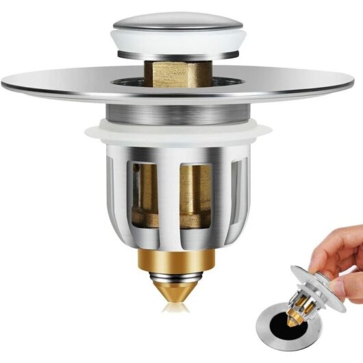 Linghhang - Pop-Up Sink Drain Basin Drainer Brass Filter Core Anti-blocking Stopper Universal Diameter