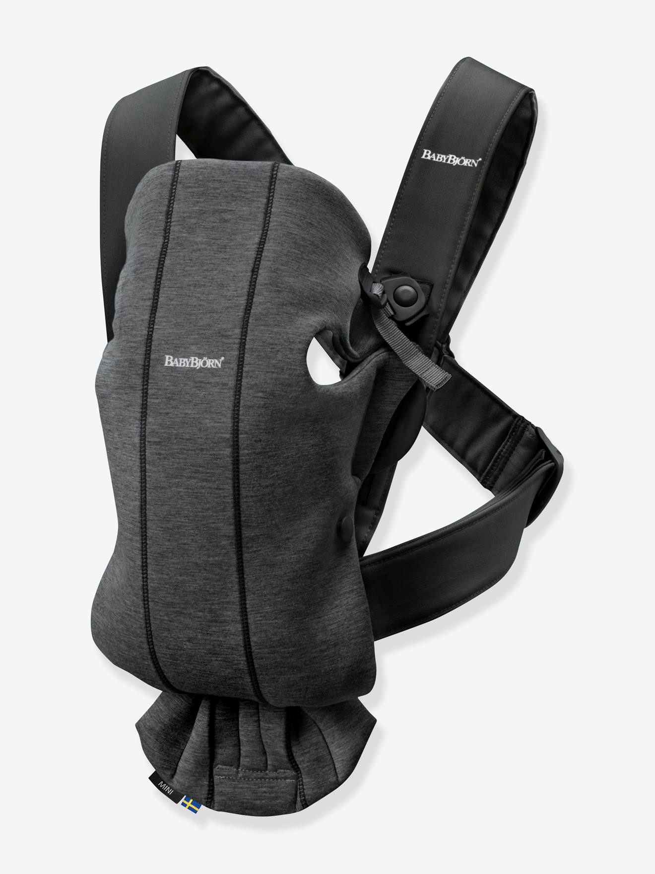 Mini Baby Carrier in 3D Jersey knit, by BABYBJORN grey