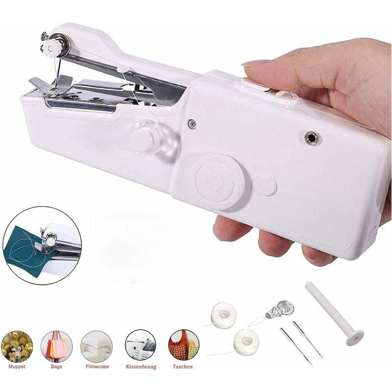 Mini Handheld Sewing Machine, Portable Electric Sewing Machine Suitable for Clothing Fabric Curtain DIY Household and Travel Use