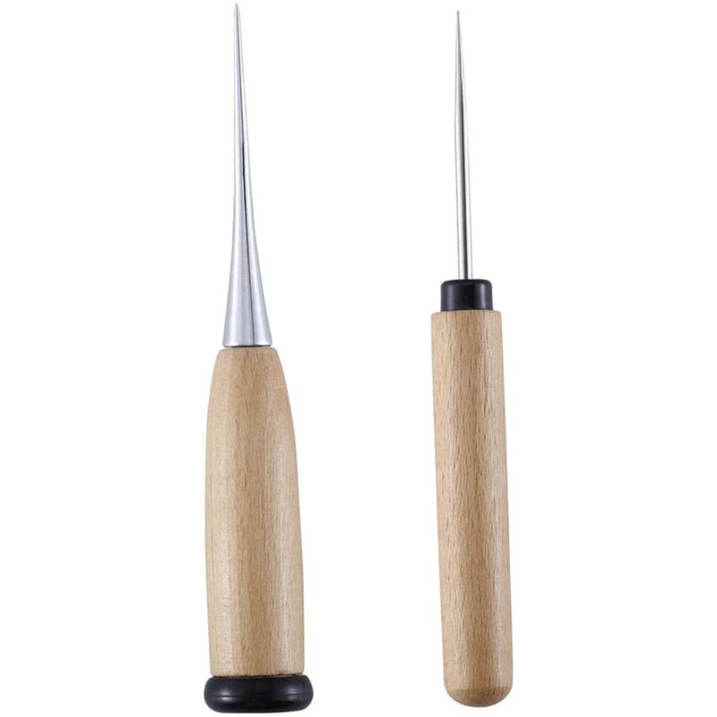 Pack Wooden Handle Sewing Awl Punch Punch Kit Sewing, Solid Awl Tool for diy Craft