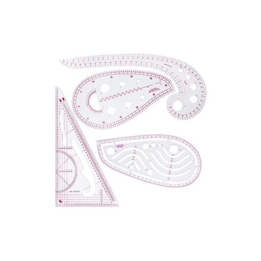 Sewing Ruler 4 Pieces Metric Ruler Curve Ruler for Sewing Drawing Template Tailor Tool for diy Clothing - Csparkv