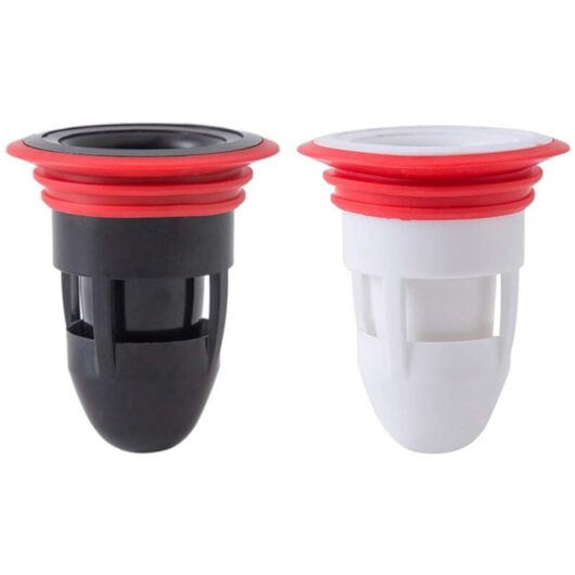 2pcs, one each in black and white) Kitchen Bathroom Shower Floor Drain, Central Sewer Backflow Odor Stopper