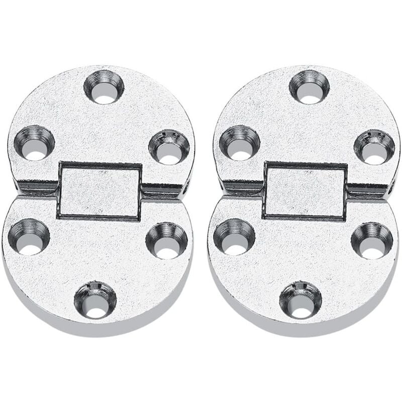 CCYKXA 2 Pieces Flap Hinges, Table Recessed Hinge Sewing Machine Self-Supporting Flip Top Hinge Screw Folding Recessed Flap Cabinet Door Hinge