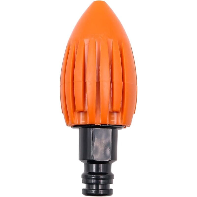 CCYKXA (Orange) Sea Water Rocket Sewer Cleaning Nozzle, High Pressure Sewer Cleaner Nozzle, Quick Connector Drain Cleaning Water Nozzle, Fits Garden