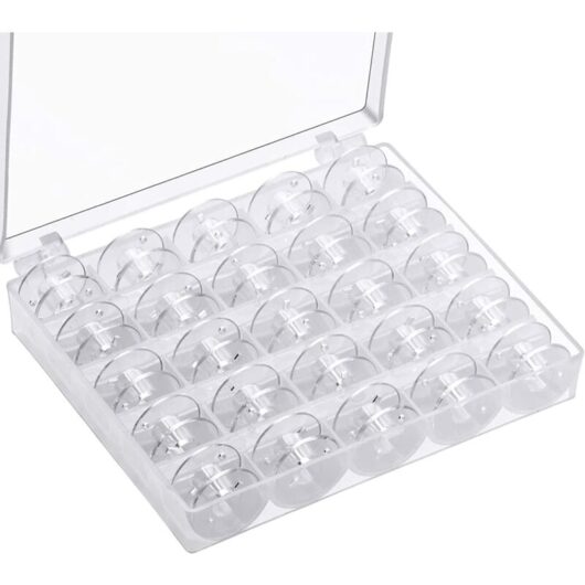 Ccykxa - 25pcs Transparent) Sewing Machine Bobbin, Sewing Machine Bobbins Universal Sewing Bobbins Plastic Sewing Machine Bobbin with Storage Box