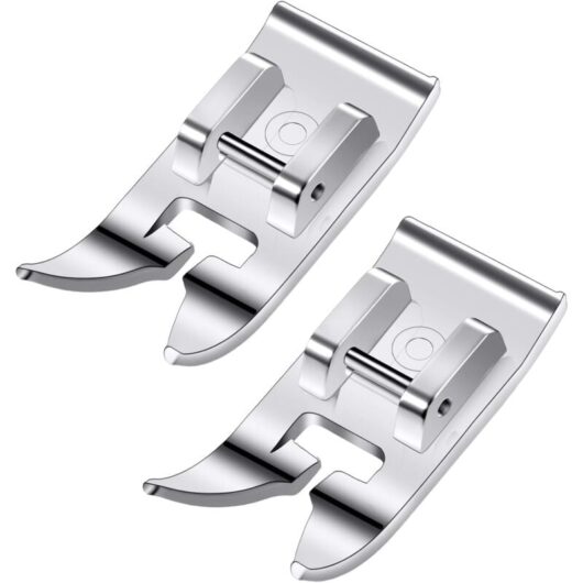 Ccykxa - 2Pcs Universal Sewing Machine Presser Foot Straight Stitch Foot Zigzag Foot Multifunctional Accessories Fits All Low Shank Singer Brother