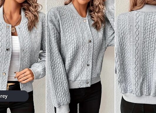 Cropped Cable Knit Jacket - 5 Colours & 6 Sizes