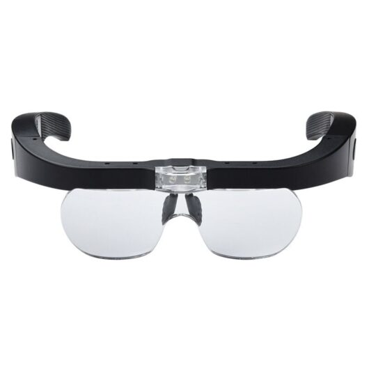 Cyslmuk - Magnifying Glasses with 2 led Lights, Head-Mounted Magnifying Glasses Hands-Free Magnifying Glass for Sewing, Reading, Repairs, Jewelry,