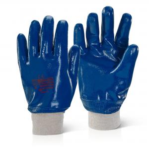 Beeswift Nitrile Knitted Wrist Fully Coated Heavy Weight Blue 09 Box