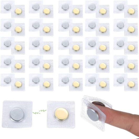 CCYKXA 3cm 20 Pairs Magnetic Snap Fasteners Invisible PVC Sewing Magnet Buttons - Clothing Sewing Accessory