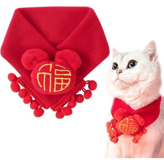 Pet Scarf, Cute Pet Clothes Cat Accessories Knitted Scarf, Pet Supplies Scarf for Cats, Dogs, Pets (Size l)