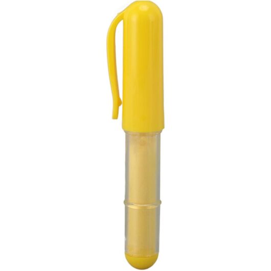Groofoo - Fabric Chalk Marker Precise Marking Easy to Remove Multipurpose Portable Fabric Chalk Liner Pen for Sewing Quilting Crafting Yellow