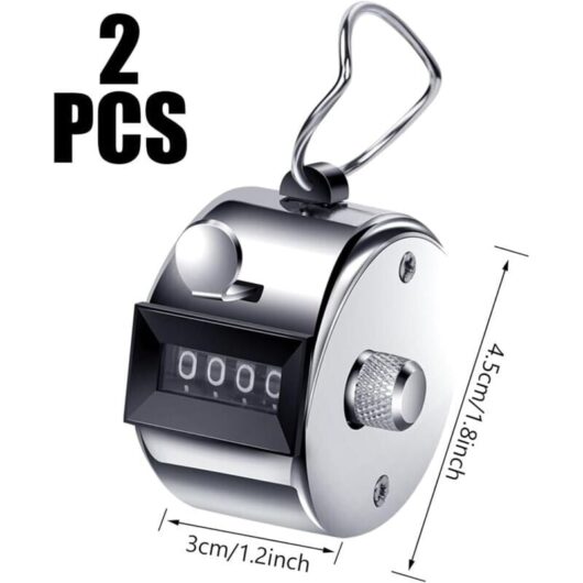 Hand Counter, Mechanical Click Counter, Metal Counter, Digit Counter, Finger Counter, Manual Click Counter, Knitting Row Counter, Metal Click Counter