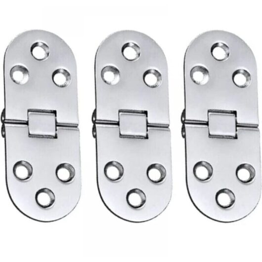 Ymyny - Piece of alloy table hinges (silver), stainless steel folding door hinge for drawer, table, desk, sewing machine, silver