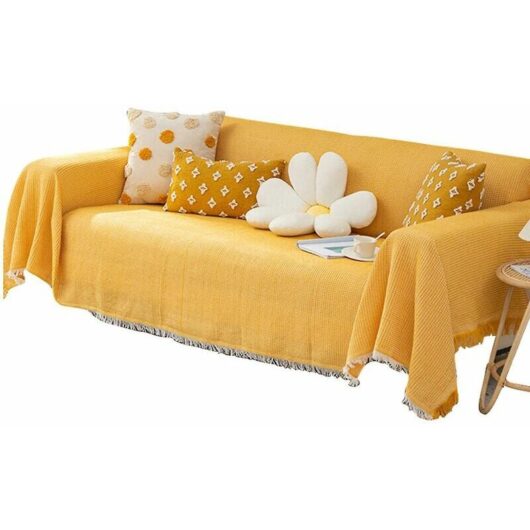 Dewdat - Sofa Cover, Couch Protector, Washable Couch Cover, Dog Couch Cover, Pet Cushion, Knit Technique, Sectional Couch Cover, Living Room Couch
