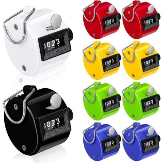 Hand Counters, 12pcs 4-Digit Counters Metal Counters Mechanical Counters for Training, Knitting, People, Golf and Rowing Mumu