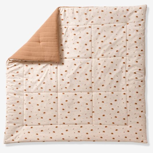 Hedgehog Blanket/Playpen Floor Mattress printed beige