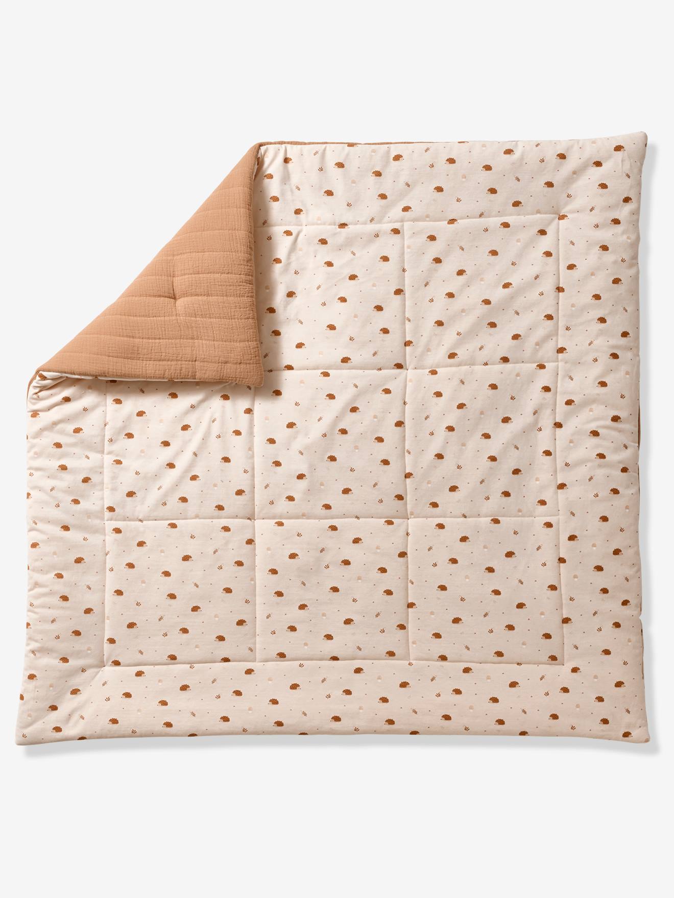 Hedgehog Blanket/Playpen Floor Mattress printed beige