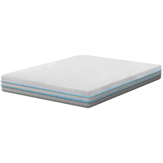 High Density Foam Mattress Breathable Mesh Sides, Soft-Knit Cover & Support Foam Base Rolled & Boxed - Double (W137cm x L190cm x D24cm)