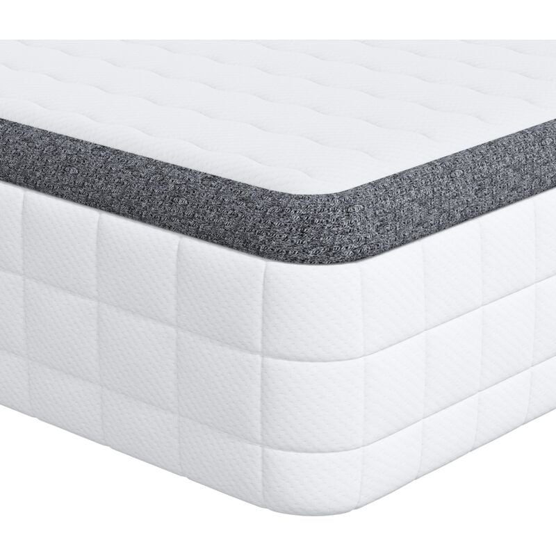 Mattresses White, Grey 80 x 200 cm Knitted fabric vidaXL