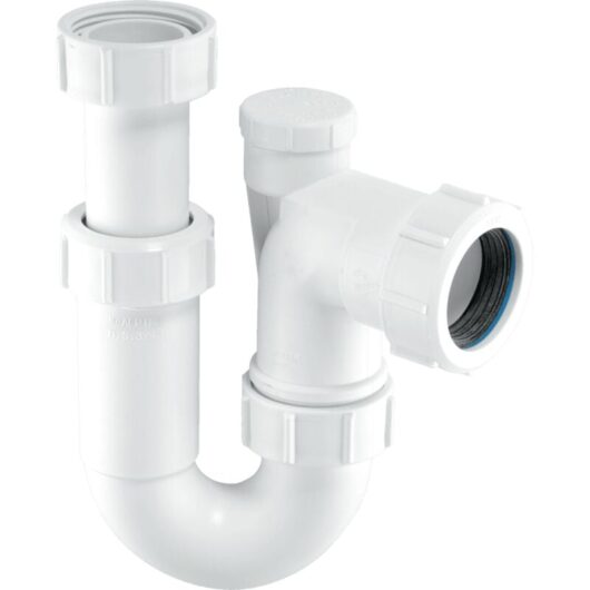 Mcalpine - ASC10V 75mm Water Seal Adjustable Inlet Tubular Swivel Anti-Syphon (Silentrap) 'p' Trap with Universal Outlet
