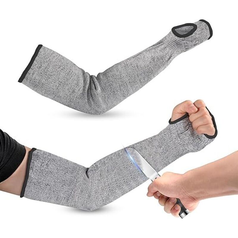 Tinor - 45cm/17.71in Cut Resistant Knit Sleeves, Anti-Cut Gardening Gloves Work Safety Protection Tool Prevent Daily Cut Protection