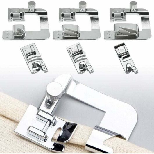 Ymyny - Pieces Sewing Machine Presser Foot Hemming Foot Sewing 4/8 6/8 8/8in Rolled Hem Foot 3/4/6mm mumu Presser Foot